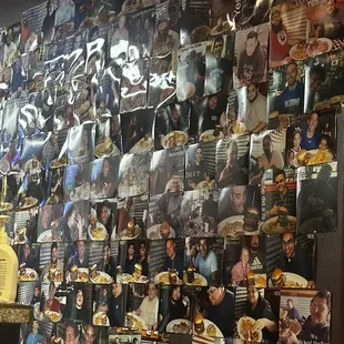 Unsettling photos covering the walls