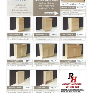 3/4&quot; RED OAK HIGH QUALITY CABINETS IN STOCK,