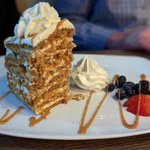 Carrot cake goodness, piled high :)
