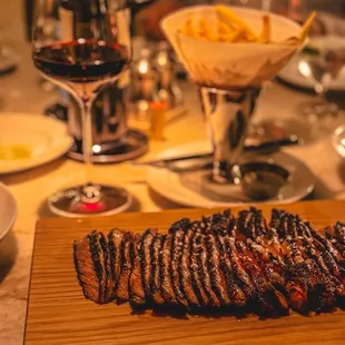 Wagu ribeye with truffle fries