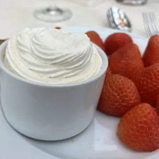 Strawberries and Crème. Shareable.