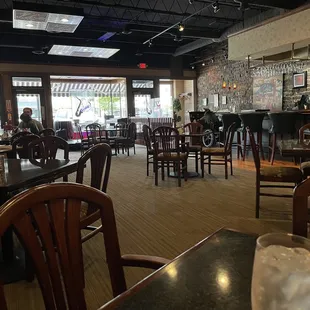 a view of the dining area