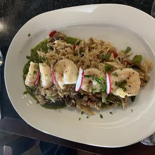 Shrimp and crab rice.