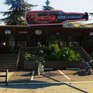 the front of the restaurant