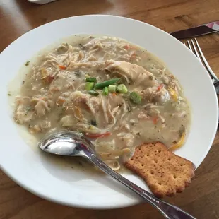 Chicken dumpling soup