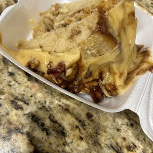 Salted Carmel Cake (after a 40 minute ride home in the hot car)