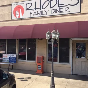 the front of the restaurant