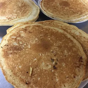 One of our most talked about menu items is our amazing Super Pancakes! Funny story behind how we got started making them this big.