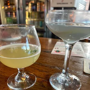 Green tea shooter and the aviator( so good, i already started drinking them)