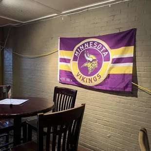 Minnesota Vikings banner.