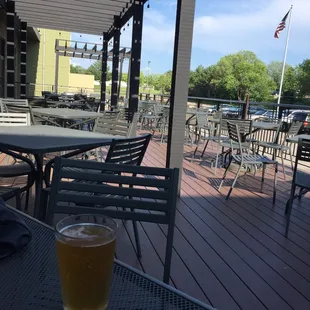 Great patio. Needs music (and servers). Too bad it's empty and quiet.