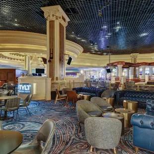 a lounge area in a casino