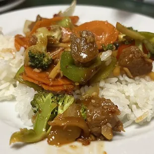 Chicken Soys with Hot Garlic Sauce and Rice