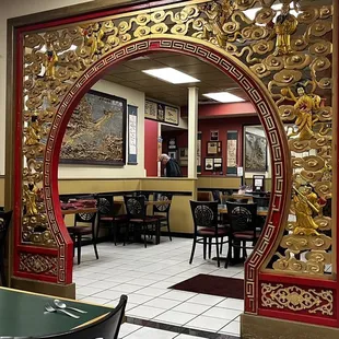 Interior arch between dining areas