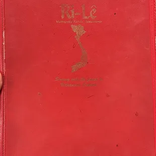 Menu book front