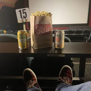 Early bird catches their desired seats and snacks