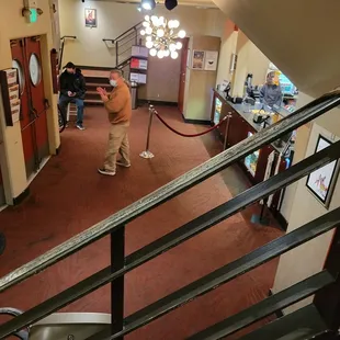 View of lobby from a stairway