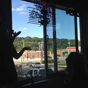 My niece loved that the huge windows were actually sliding doors!  Cool evening + these open = very nice/breezy atmosphere :)