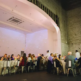 Reception dinner in the stage