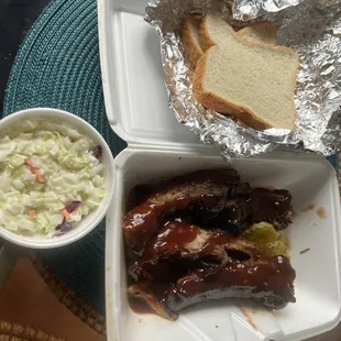 Pork Rib Sandwich with Slaw