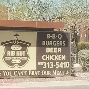 Sign in parking lot of mall area