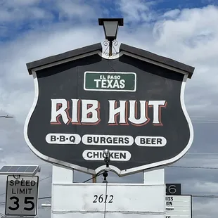a sign for a restaurant