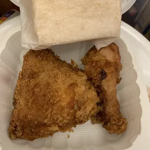 2pc Fried Chicken &amp; Corn Bread