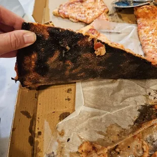Burnt pizza