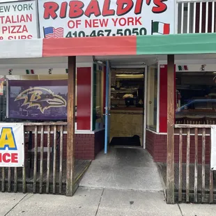 Front of restaurant.