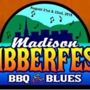the logo for madison ribberfest bbq blues