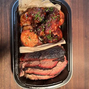 By the pound 
Brisket  |  Chicken