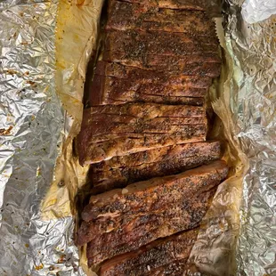 Ribs cut oddly to speed up the cooking ... and I was told to cook for another 25-30 min