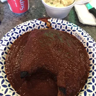 Chop and potato salad