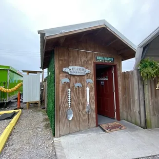 the outside of the building