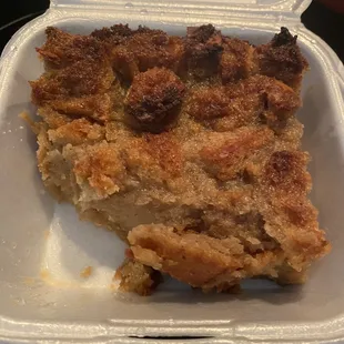 Bread pudding so I drank a Dr Pepper zero while eating this and it was even better than last time I ate it. Weird right?
