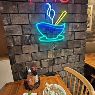 Our table... with pho on it and over it!