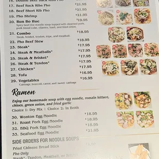 the menu