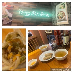 I wanted to try the rich pho broth and the spring rolls since i found out it has taro inside! Snack since we were grazing!