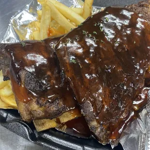 Slab of rib dinner