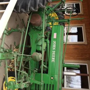 a close up of a tractor