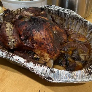 Smoke tandoori turkey
