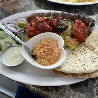 1. Any 2 Kabob Skewers Platter