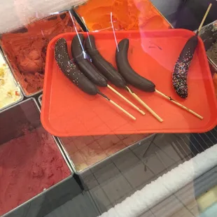 Bananas con chocolate