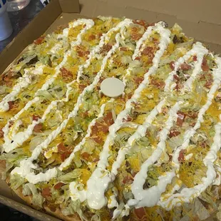 Taco pizza
