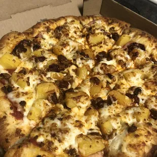 a pizza in a pizza box