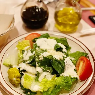 Salad, the dressing is the best!