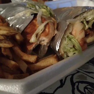 Criollo sandwich and some of the yummiest fries ever!