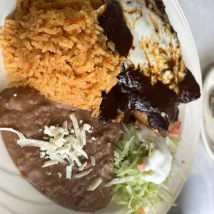 Enchiladas al pastor with mole