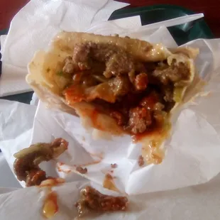 Ricardo&apos;s carne asada burrito: excellent.