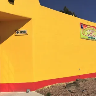 the front of the restaurant